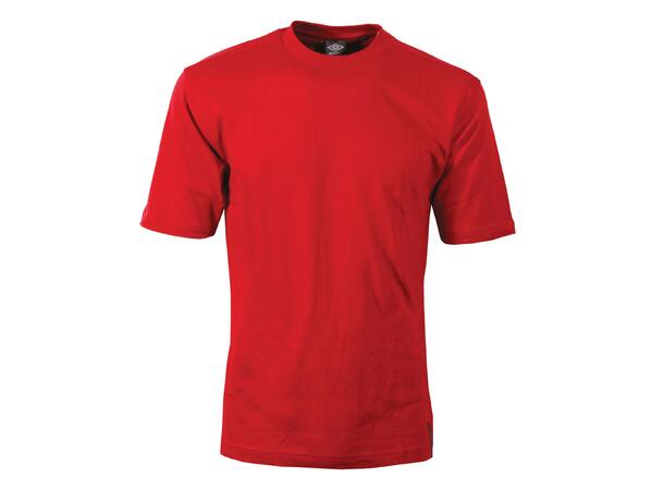 UMBRO Tee Basic Rød M T-skjorte med rund hals og logo